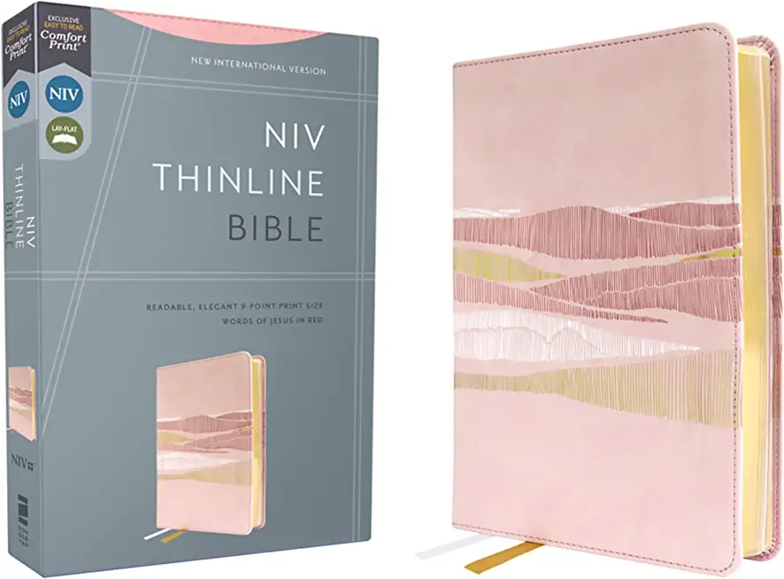 Niv, Thinline Bible, Leathersoft, Pink, Red Letter, Comfort Print