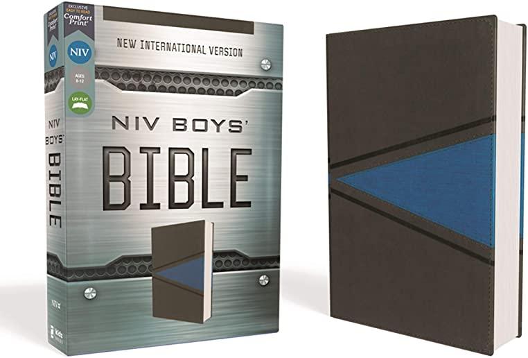 Niv, Boys Bible, Leathersoft, Gray/Blue, Comfort Print
