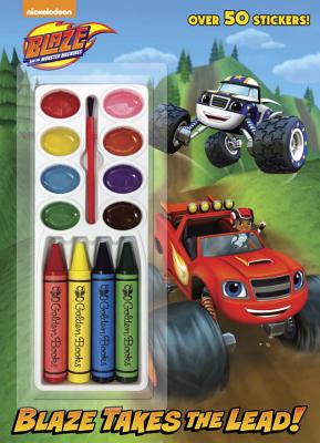 Blaze Takes the Lead! (Blaze and the Monster Machines) [With Four Chunky Crayons]