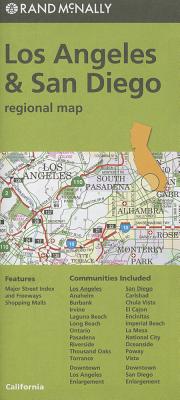 Rand McNally Los Angeles & San Diego, California Regional Map