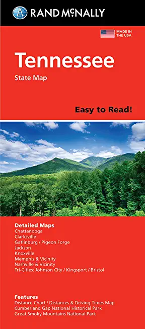 Rand McNally Easy to Read Folded Map: Tennessee State Map