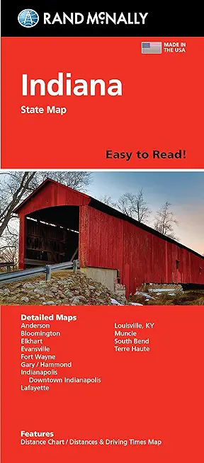Rand McNally Easy to Read: Indiana State Map