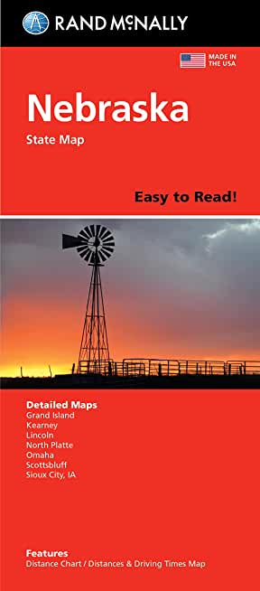Rand McNally Easy to Read Folded Map: Nebraska State Map