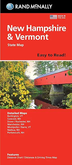 Rand McNally Easy to Read Folded Map: New Hampshire, Vermont State Map