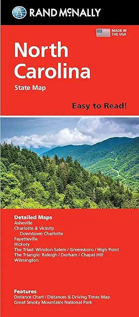 Rand McNally Easy to Read: North Carolina State Folded Map