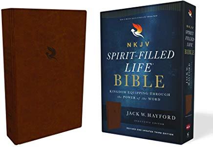 NKJV, Spirit-Filled Life Bible, Third Edition, Imitation Leather, Brown, Indexed, Red Letter Edition, Comfort Print: Kingdom Equipping Through the Pow