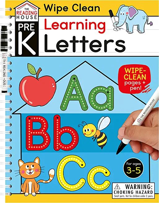 Learning Letters (Pre-K Wipe Clean Workbook): Preschool Wipe Clean Activity Workbook, Ages 3-5, Letter Tracing, Uppercase and Lowercase, First Words,