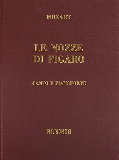 Le Nozze Di Figaro Vocal Score Cloth Italian Marriage of Figaro