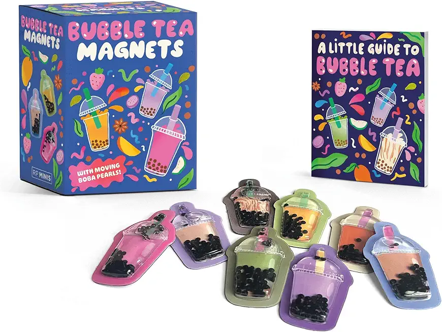 Bubble Tea Magnets: With Moving Boba Pearls!