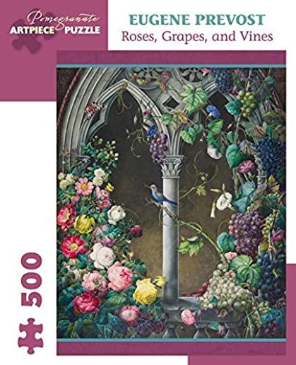 Eugene Prevost Roses, Grapes, Vines 500 Piece Jigsaw Puzzle
