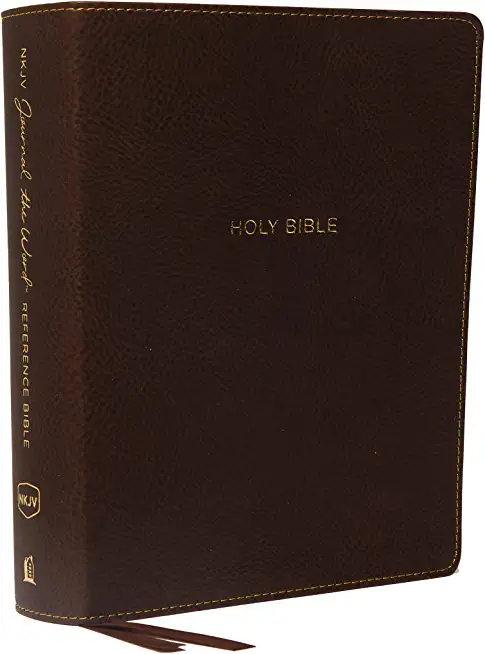 NKJV, Journal the Word Reference Bible, Imitation Leather, Brown, Red Letter Edition, Comfort Print: Let Scripture Explain Scripture. Reflect on What