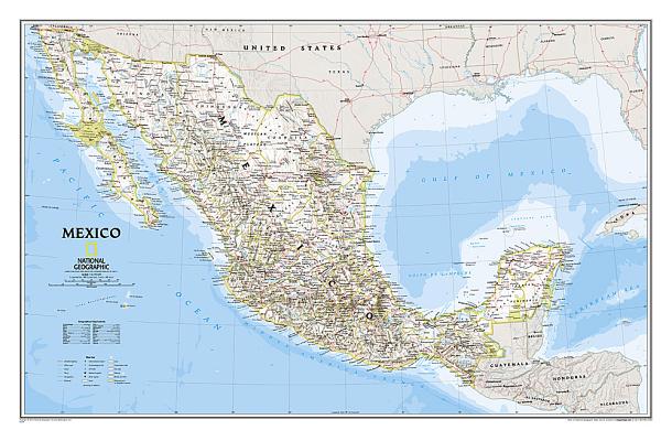 National Geographic: Mexico Classic Wall Map - Laminated (34.5 X 22.5 Inches)