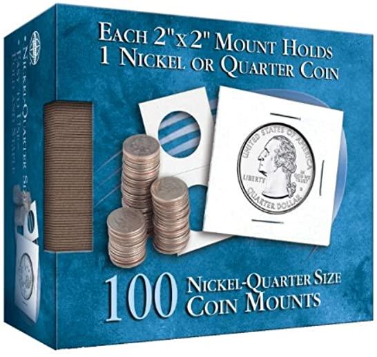 Nickel/Quarter 2x2 Coin Mount Cube 100 Count