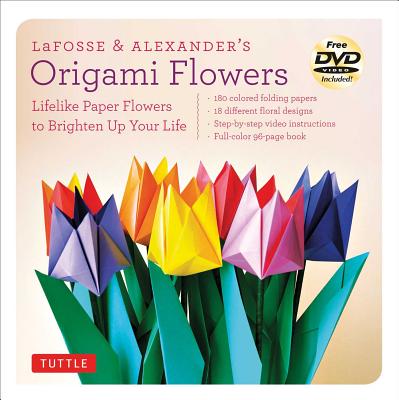 Lafosse & Alexander's Origami Flowers Kit: Lifelike Paper Flowers to Brighten Up Your Life: Kit with Origami Book, 180 High-Quality Origami Papers, 20