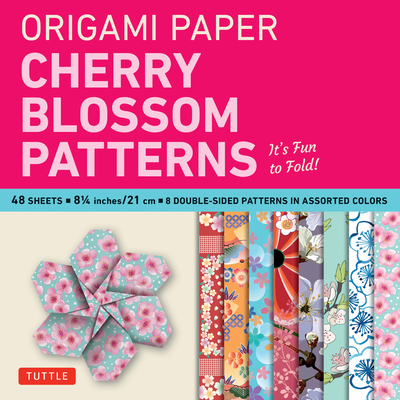 Origami Paper- Cherry Blossom Patterns Large 8 1/4