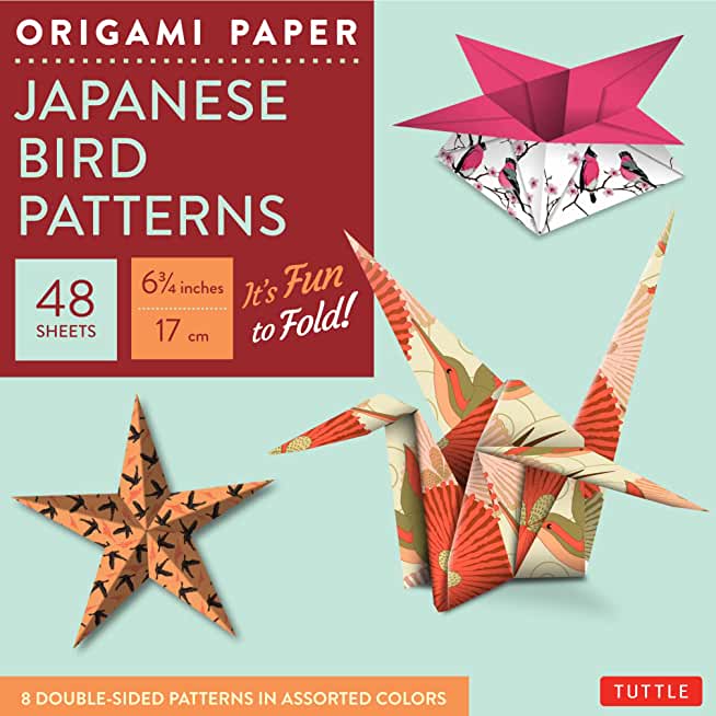 Origami Paper - Japanese Bird Patterns - 6 3/4 - 48 Sheets: Tuttle Origami Paper: High-Quality Origami Sheets Printed with 8 Different Patterns: Instr
