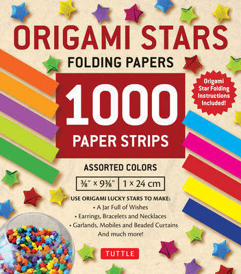 Origami Stars Papers 1,000 Paper Strips in Assorted Colors: 10 Colors - 1000 Sheets - Easy Instructions for Origami Lucky Stars