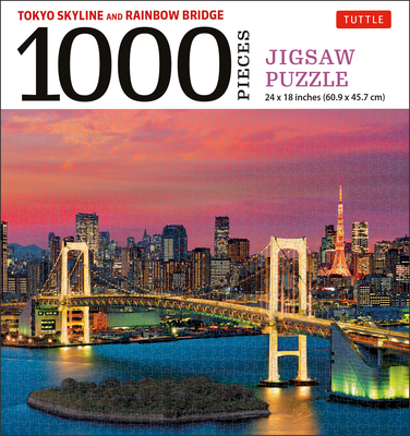 Tokyo Skyline Jigsaw Puzzle - 1,000 Pieces: The Rainbow Bridge and Tokyo Tower (Finished Size 24 in X 18 In)