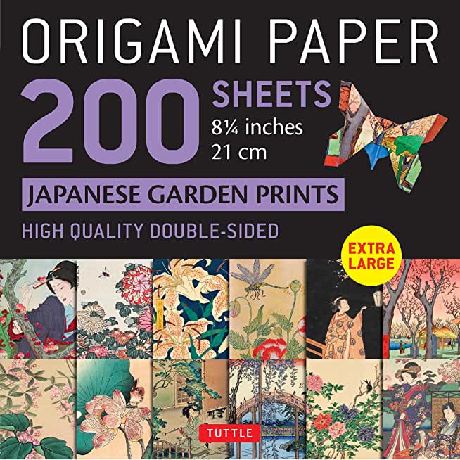Origami Paper 200 Sheets Japanese Garden Prints 8 1/4 21cm: High-Quality Double Sided Origami Sheets with 12 Different Prints (Instructions for 6 Proj