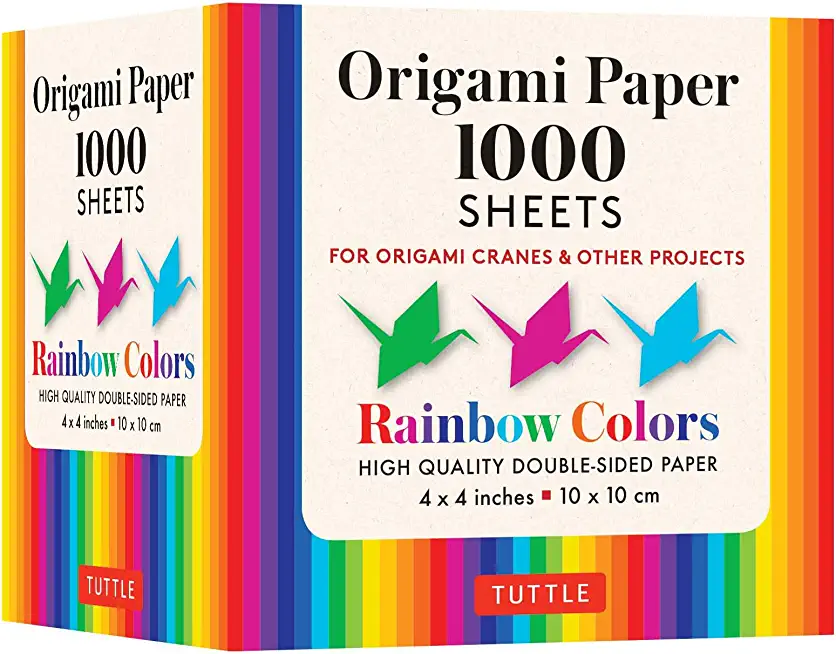 Origami Paper Rainbow Colors 1,000 Sheets 4 (10 CM): Tuttle Origami Paper: High-Quality Double-Sided Origami Sheets Printed with 12 Different Color Co