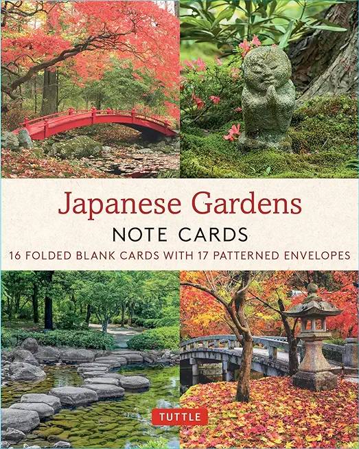 Japanese Gardens, 16 Note Cards: 16 Different Blank Cards with Envelopes in a Keepsake Box!