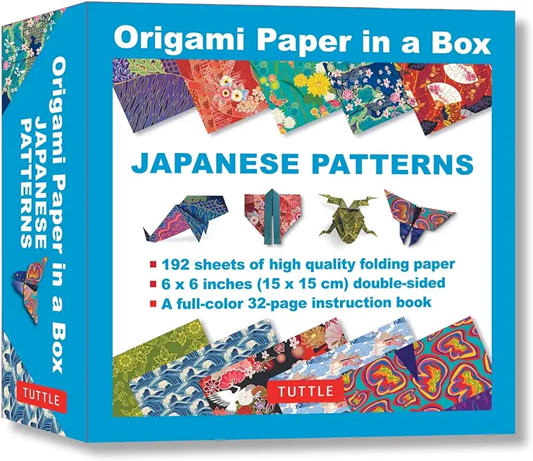 Origami Paper in a Box - Japanese Patterns: 192 Sheets of Tuttle Origami Paper: 6x6 Inch Origami Paper Printed with 10 Different Patterns: 32-Page Ins