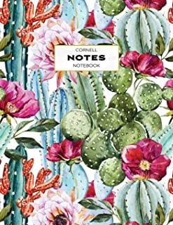 Cornell Notes Notebook: Note Taking with College Ruled Lines, Index and Numbered Pages, Cactus