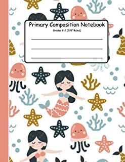 Primary Composition Notebook: Primary Composition Notebook K-2. Picture Space And Dashed Midline, Primary Composition Notebook, Composition Notebook