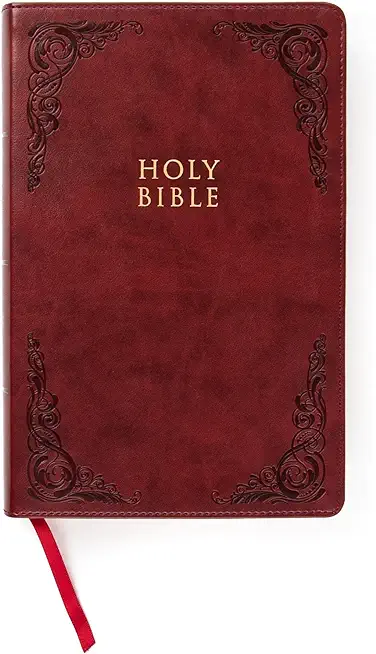 CSB Large Print Personal Size Reference Bible, Burgundy Leathertouch: Holy Bible