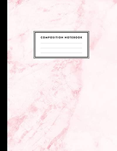 Composition Notebook: Pink Marble Compositon Book for Girls, Kids, School, Students and Teachers (College Ruled 8.5 x 11, 100 pages)