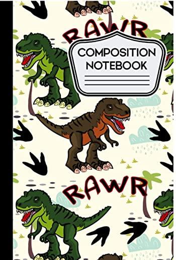 Composition Notebook: Dinosaur Notebook for Boys and Girls 7.5 X 9.25 - 100 Pages