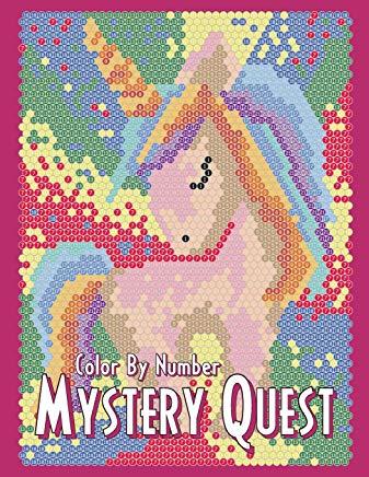MYSTERY QUEST Color By Number: Activity Puzzle Coloring Book for Adults Relaxation and Stress Relief