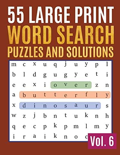 55 Large Print Word Search Puzzles And Solutions: Activity Book for Adults and kids Word Game Easy Quiz Books for Beginners (Find a Word for Adults &