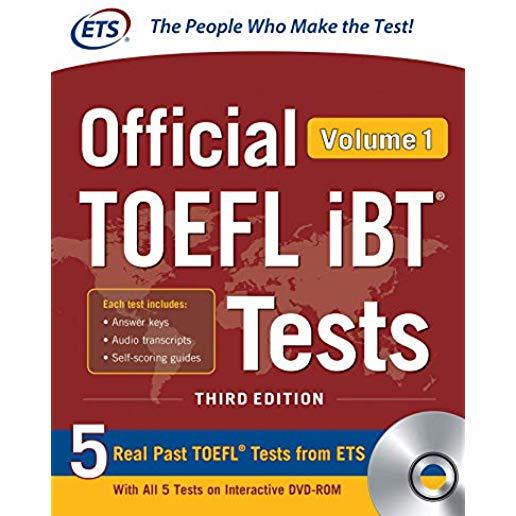 Official TOEFL IBT Tests Volume 1, Third Edition [With DVD ROM]