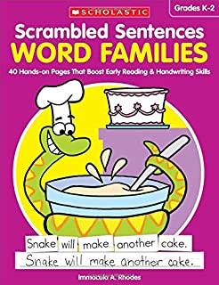 Scrambled Sentences: Word Families: 40 Hands-On Pages That Boost Early Reading & Handwriting Skills
