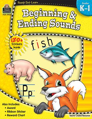 Ready-Set-Learn: Beginning & Ending Sounds Grd K-1 [With 180+ Stickers]