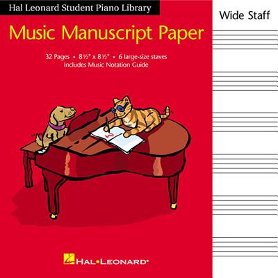 Hal Leonard Student Piano Library Music Manuscript Paper - Wide Staff: Wide Staff