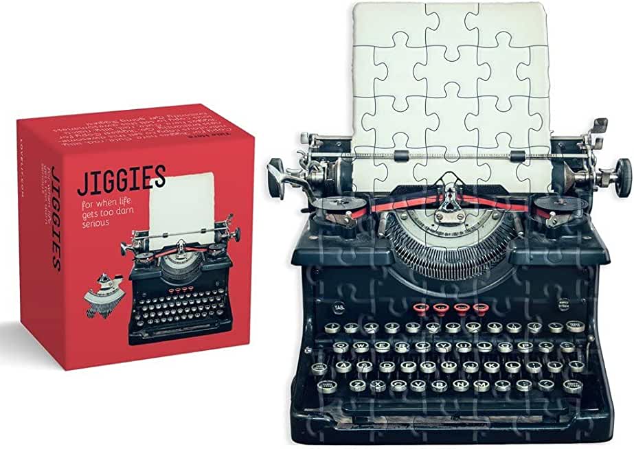 Typewriter Jiggie Puzzle: Die-Cut 86-Piece Jigsaw