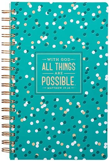 Journal Lux-Leather Flexcover Wirebound All Things Are Possible