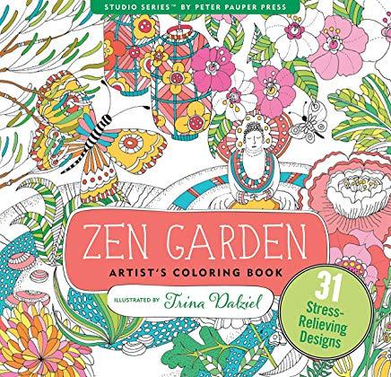 Zen Garden Adult Coloring Book (31 Stress-Relieving Designs)