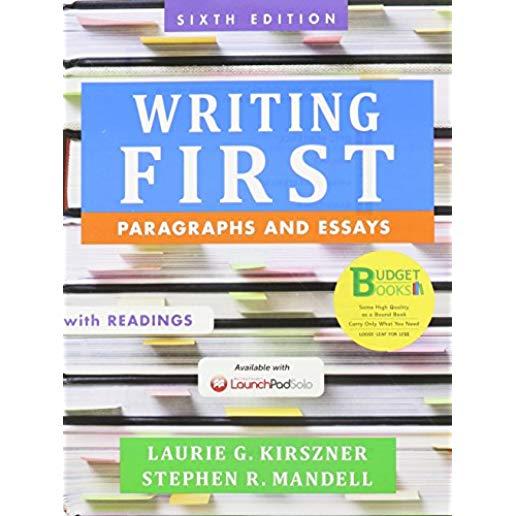 Loose-Leaf Version for Writing First with Readings: Paragraphs and Essays