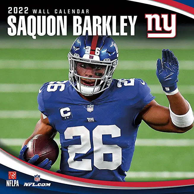 New York Giants Saquon Barkley 2022 12x12 Player Wall Calendar