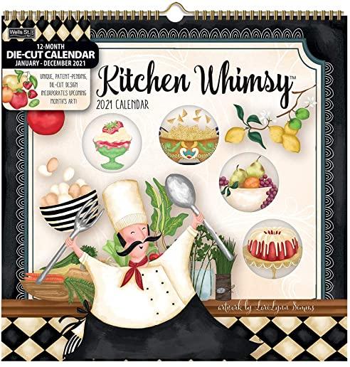 Kitchen Whimsy 2021 12x12 Diecut Spiral Calendar