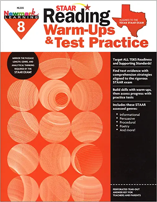 Staar: Reading Warm Ups and Test Practice G8 Workbook