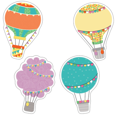 Up and Away Hot Air Balloons Cut-Outs