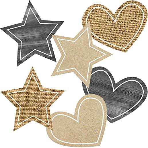 Simply Stylish Burlap Stars and Hearts Cut-Outs