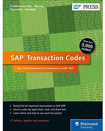 SAP Transaction Codes: Your Quick Reference to Transactions in SAP Erp