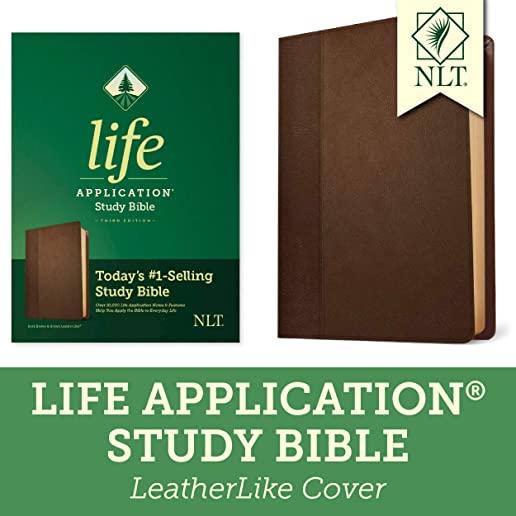 NLT Life Application Study Bible, Third Edition (Leatherlike, Dark Brown/Brown)