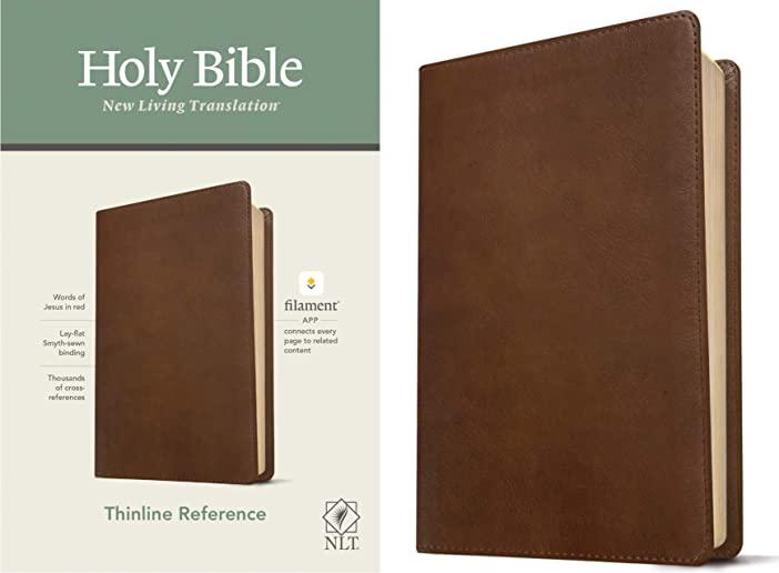NLT Thinline Reference Bible, Filament Enabled Edition (Red Letter, Leatherlike, Rustic Brown)
