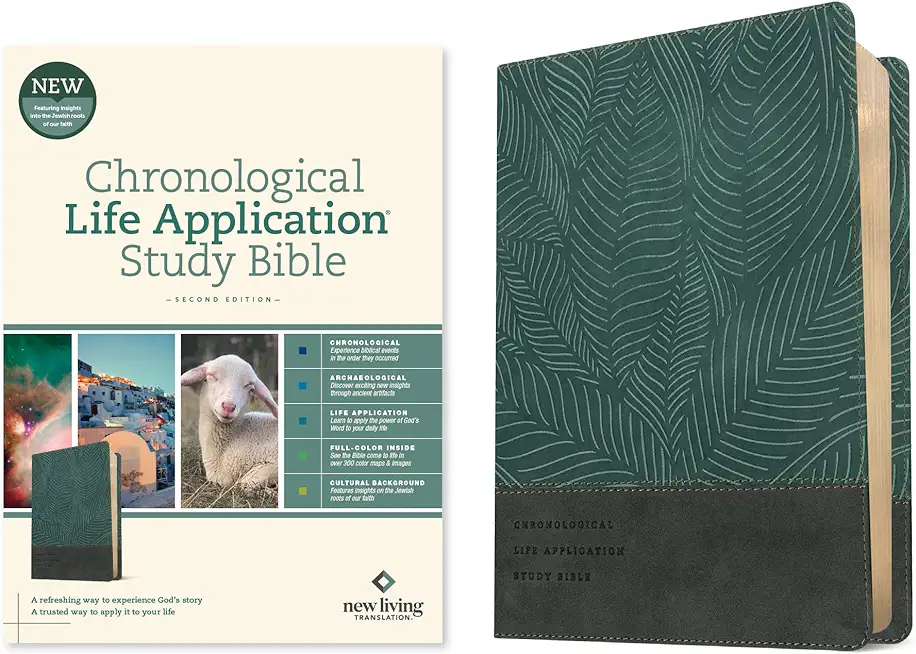 NLT Chronological Life Application Study Bible, Second Edition (Leatherlike, Palm Forest Teal)